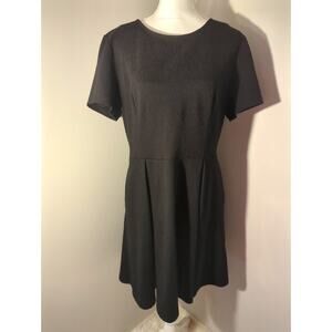 Hutch Black Minimalist Pleated Dress XL Classic Work A Line